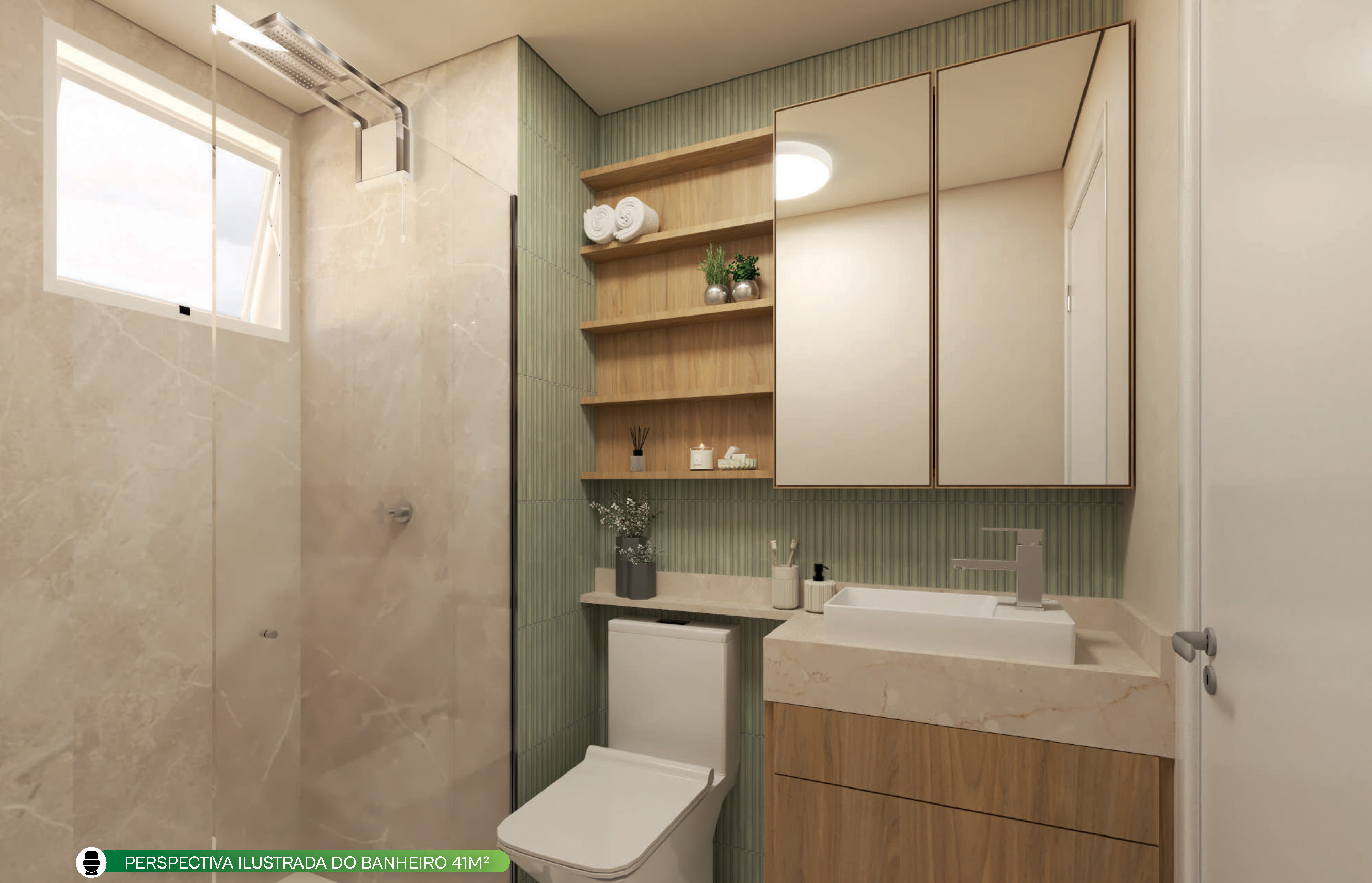 Banheiro do 41m²