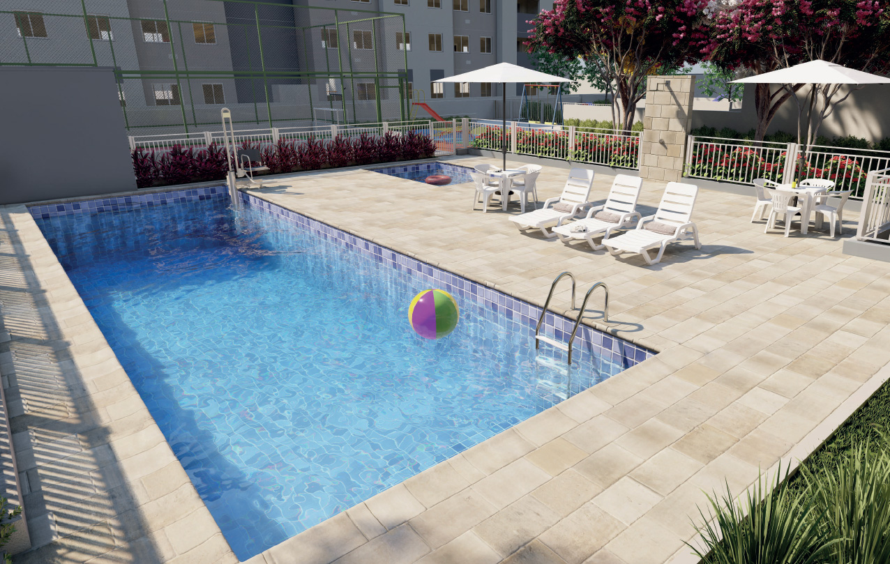 Perspectiva da piscina do Livus Jaraguá